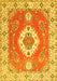 Medallion Yellow Traditional Rug, tr381yw