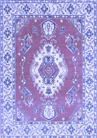 Medallion Blue Traditional Rug, tr381blu