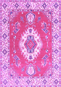 Medallion Purple Traditional Rug, tr381pur