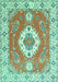 Medallion Turquoise Traditional Rug, tr381turq