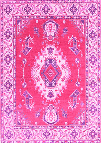 Medallion Pink Traditional Rug, tr381pnk