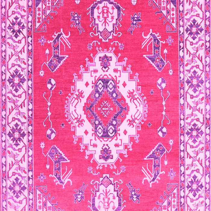 Medallion Pink Traditional Rug, tr381pnk