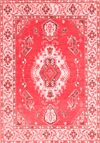 Medallion Red Traditional Rug, tr381red