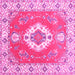 Square Medallion Pink Traditional Rug, tr381pnk