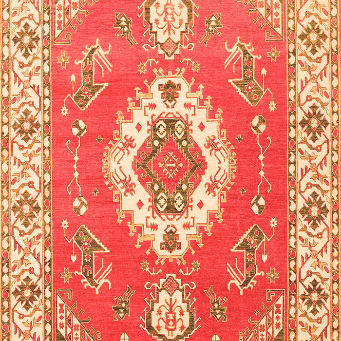 Medallion Orange Traditional Rug, tr381org