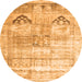 Square Persian Orange Traditional Rug, tr3820org