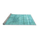 Sideview of Machine Washable Persian Light Blue Traditional Rug, wshtr3820lblu