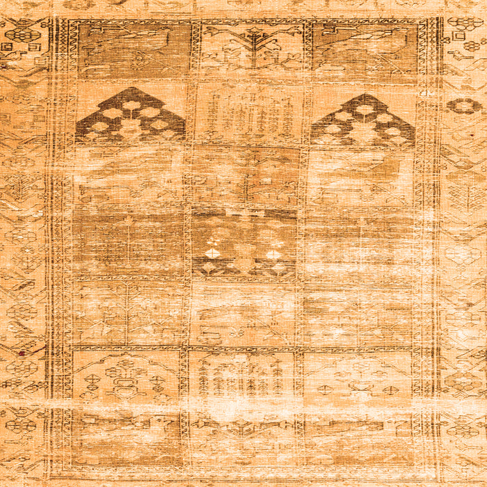 Serging Thickness of Persian Orange Traditional Rug, tr3820org