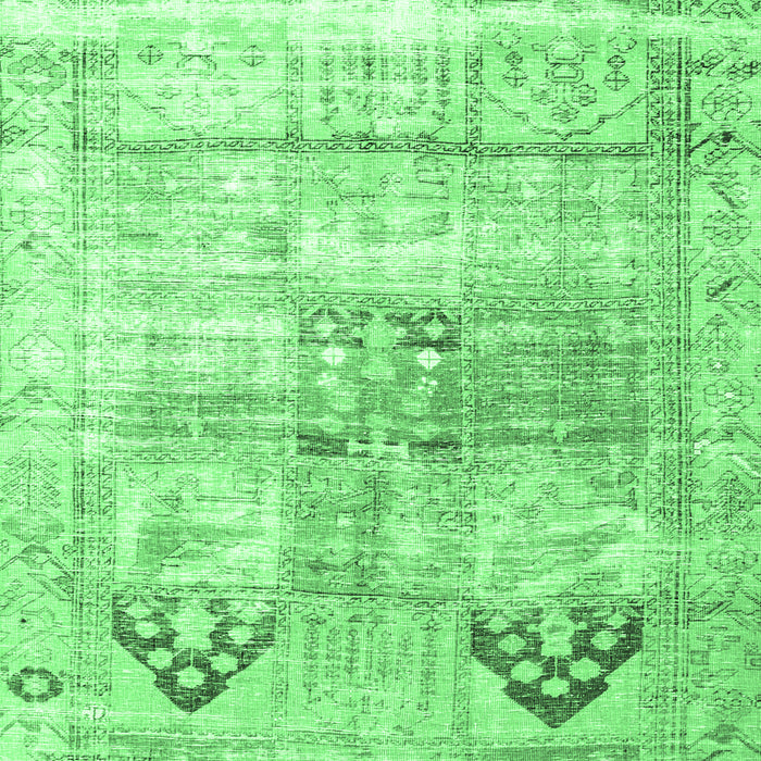 Machine Washable Persian Emerald Green Traditional Area Rugs, wshtr3820emgrn