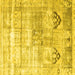 Square Persian Yellow Traditional Rug, tr3820yw