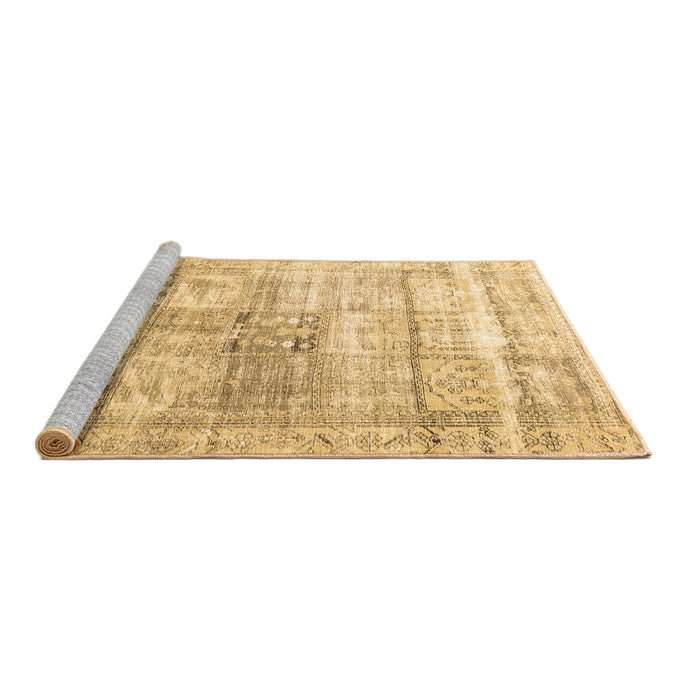 Sideview of Machine Washable Persian Brown Traditional Rug, wshtr3820brn