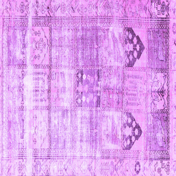 Square Machine Washable Persian Purple Traditional Area Rugs, wshtr3820pur