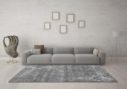 Machine Washable Oriental Gray Asian Inspired Rug in a Living Room,, wshtr3821gry