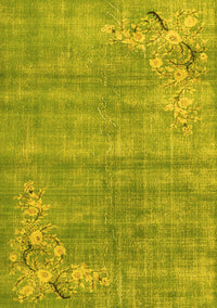 Oriental Yellow Asian Inspired Rug, tr3821yw