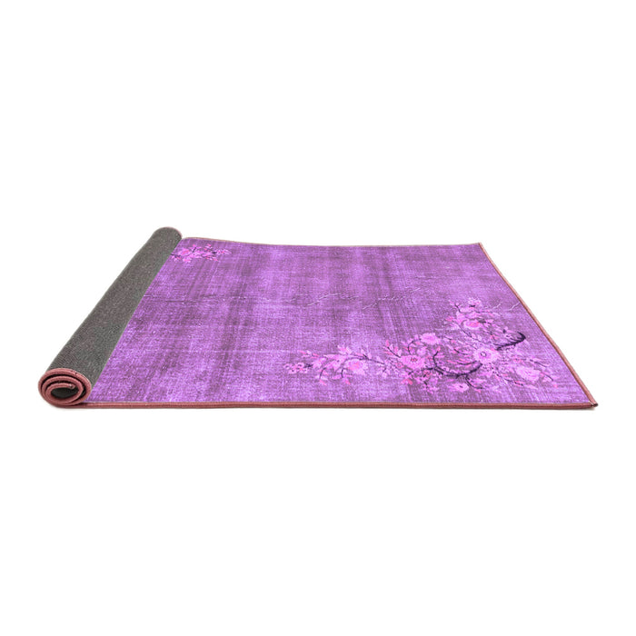Sideview of Oriental Purple Asian Inspired Rug, tr3821pur