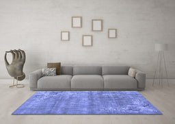 Machine Washable Oriental Blue Asian Inspired Rug in a Living Room, wshtr3821blu
