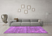 Machine Washable Oriental Purple Asian Inspired Area Rugs in a Living Room, wshtr3821pur