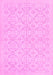 Machine Washable Persian Pink Traditional Rug, wshtr3822pnk