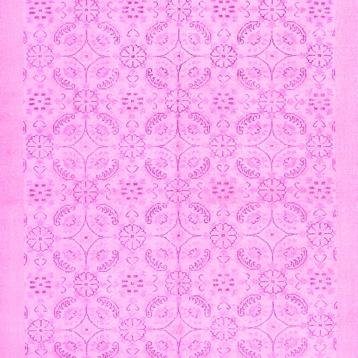 Machine Washable Persian Pink Traditional Rug, wshtr3822pnk