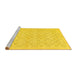 Sideview of Machine Washable Persian Yellow Traditional Rug, wshtr3822yw