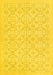 Machine Washable Persian Yellow Traditional Rug, wshtr3822yw