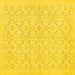 Square Machine Washable Persian Yellow Traditional Rug, wshtr3822yw