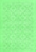 Machine Washable Persian Emerald Green Traditional Area Rugs, wshtr3822emgrn