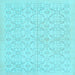 Square Persian Light Blue Traditional Rug, tr3822lblu