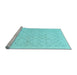 Sideview of Machine Washable Persian Light Blue Traditional Rug, wshtr3822lblu