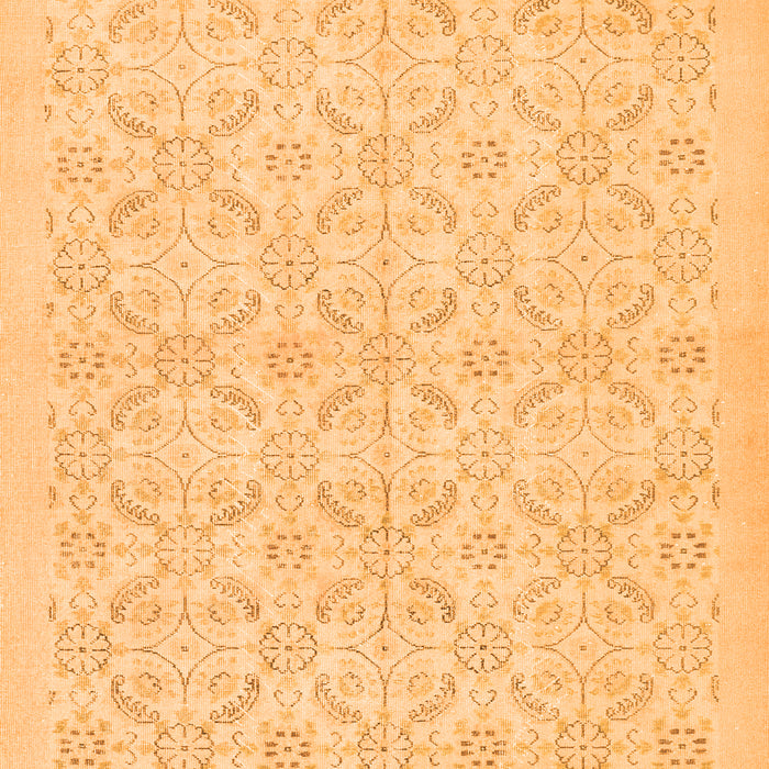 Serging Thickness of Machine Washable Persian Orange Traditional Area Rugs, wshtr3822org