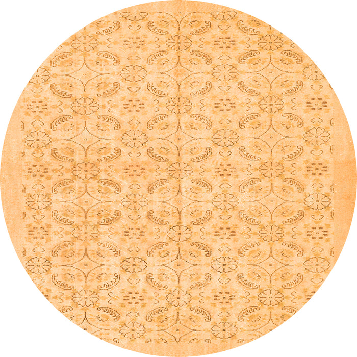 Square Persian Orange Traditional Rug, tr3822org