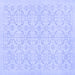 Square Machine Washable Persian Blue Traditional Rug, wshtr3822blu