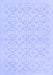 Machine Washable Persian Blue Traditional Rug, wshtr3822blu