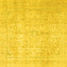 Square Persian Yellow Traditional Rug, tr3823yw