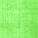 Round Machine Washable Persian Green Traditional Area Rugs, wshtr3823grn