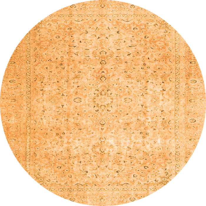 Machine Washable Persian Orange Traditional Area Rugs, wshtr3823org