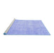 Sideview of Machine Washable Persian Blue Traditional Rug, wshtr3823blu