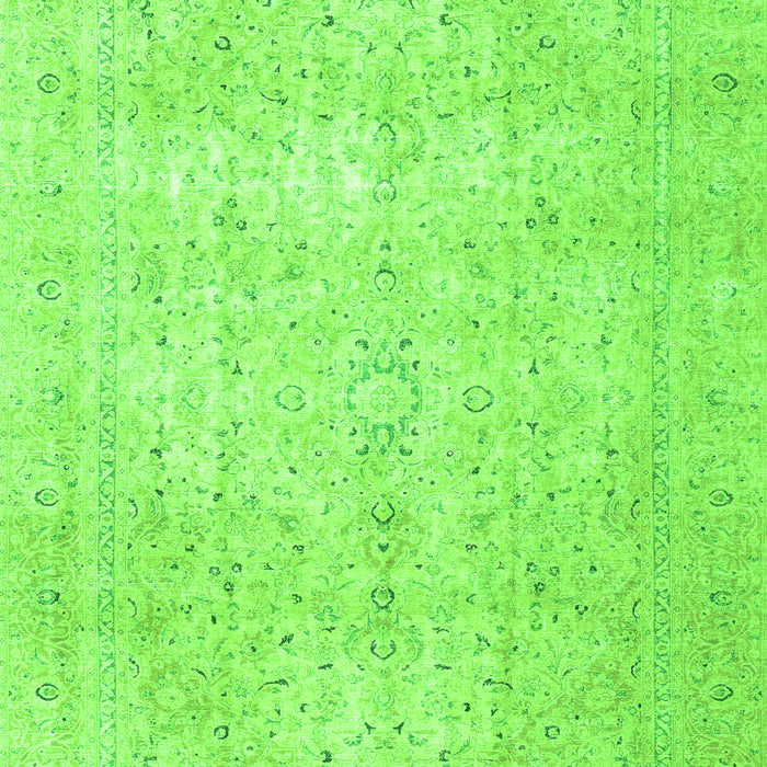 Serging Thickness of Machine Washable Persian Green Traditional Area Rugs, wshtr3823grn