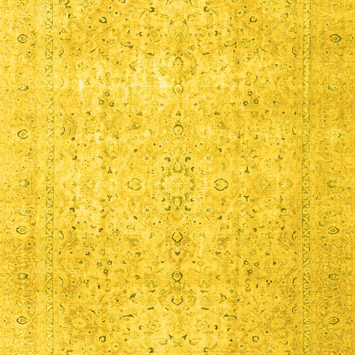 Machine Washable Persian Yellow Traditional Rug, wshtr3823yw