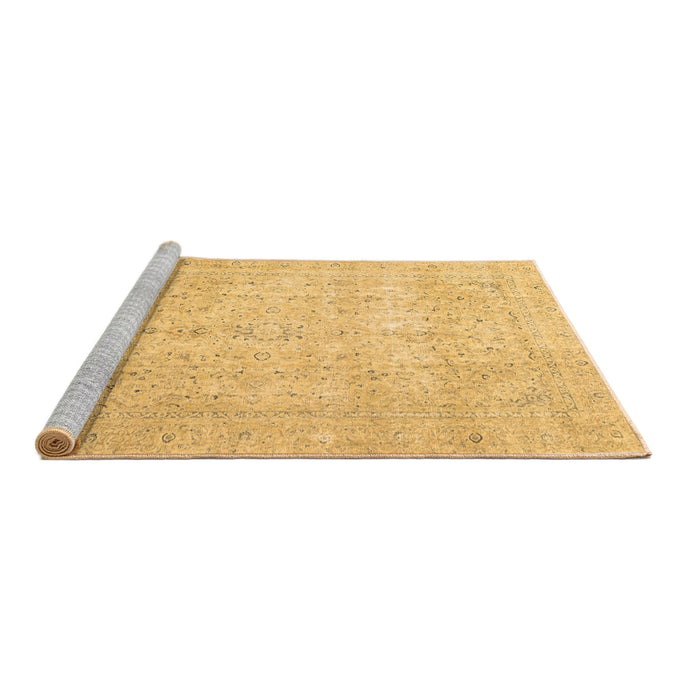 Sideview of Machine Washable Persian Brown Traditional Rug, wshtr3823brn
