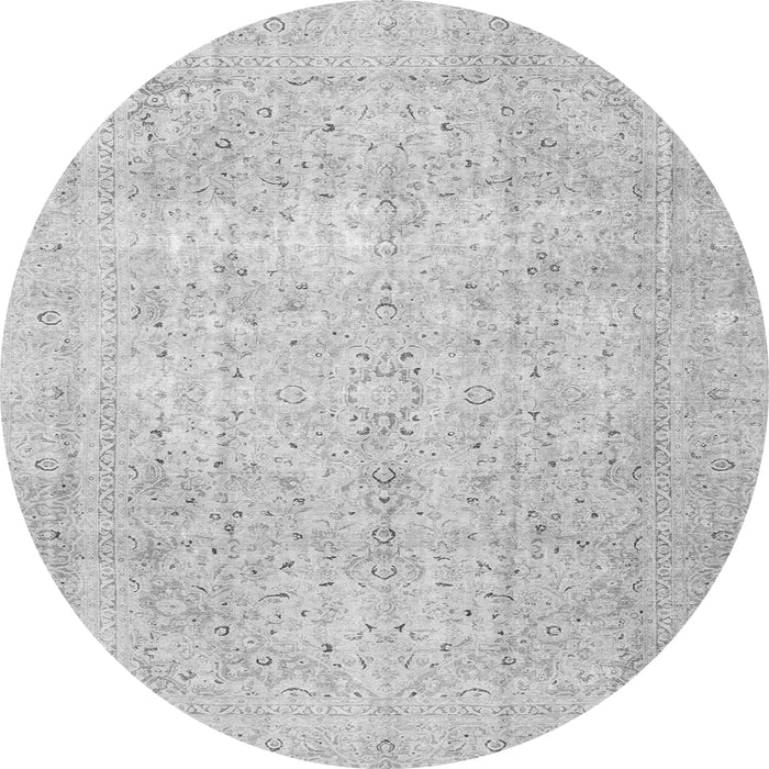 Square Persian Gray Traditional Rug, tr3823gry