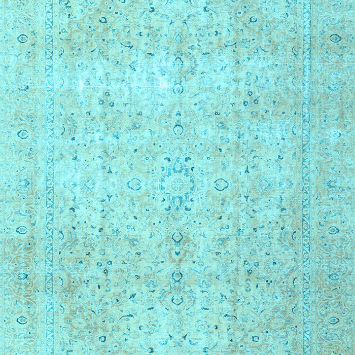 Machine Washable Persian Light Blue Traditional Rug, wshtr3823lblu