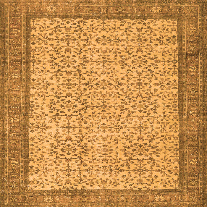 Serging Thickness of Persian Orange Traditional Rug, tr3824org