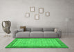 Machine Washable Persian Green Traditional Area Rugs in a Living Room,, wshtr3824grn