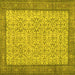 Square Persian Yellow Traditional Rug, tr3824yw