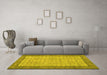 Machine Washable Persian Yellow Traditional Rug in a Living Room, wshtr3824yw