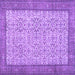 Square Machine Washable Persian Purple Traditional Area Rugs, wshtr3824pur