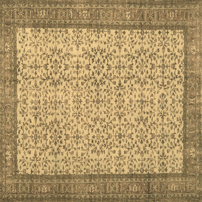 Square Machine Washable Persian Brown Traditional Rug, wshtr3824brn