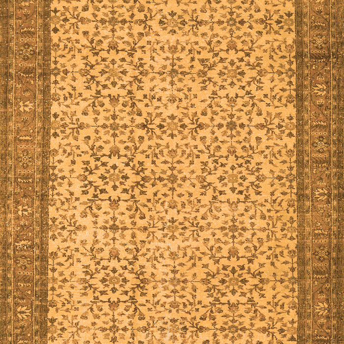 Serging Thickness of Machine Washable Persian Orange Traditional Area Rugs, wshtr3824org