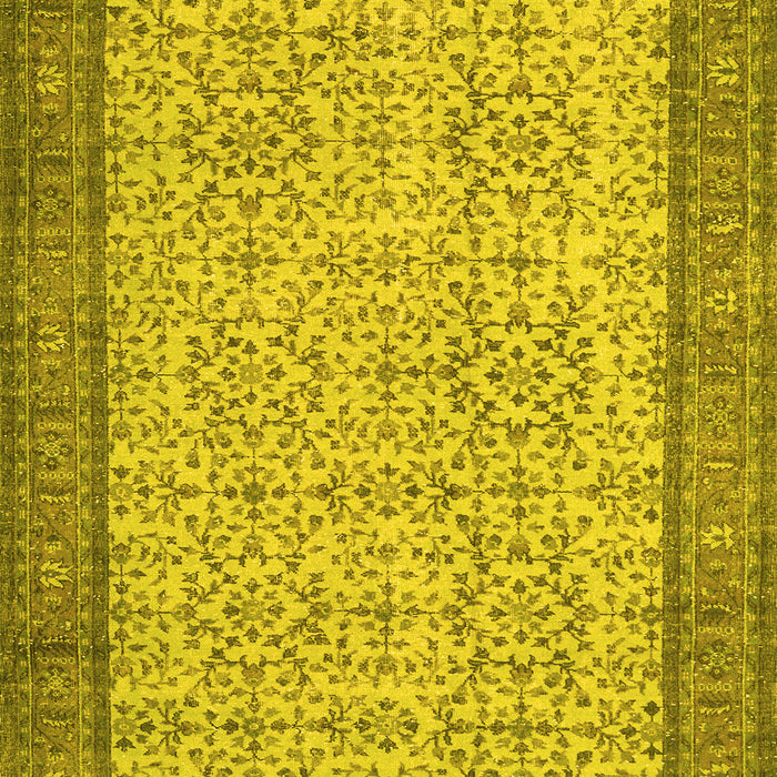 Machine Washable Persian Yellow Traditional Rug, wshtr3824yw